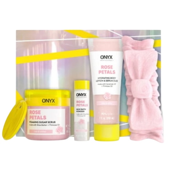 ONYX PROFESSIONAL SELF CARE ESSENTIALS BATH GIFT SET ROSE PETALS - Picture 1 of 1